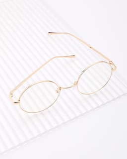 Foto 5 | Foto 5 | Gafas Pro Acme Retro Con Montura Redonda De Metal Y Lente Transparente Color Dorado - Venta Internacional.