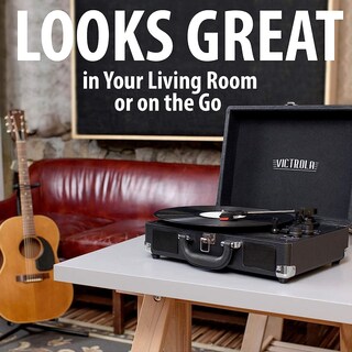 Foto 5 | Foto 5 | Tocadiscos Victrola Vintage Con Bluetooth De 3 Velocidades Color Turquesa - Venta Internacional.