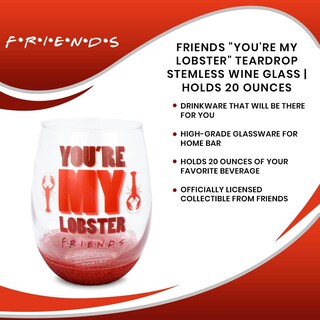 Foto 7 | Foto 7 | Copa De Vino Silver Buffalo Friends You're My Lobster 600 Ml - Venta Internacional.