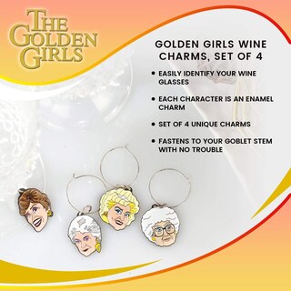 Foto 7 | Foto 7 | Set De Colgantes Para Copa De Vino Golden Girls Just Funky Beverage - Venta Internacional.