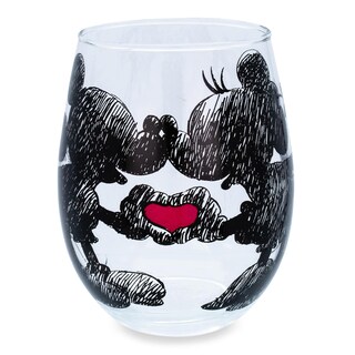 Foto 1 | Foto 1 | Vaso Para Copa De Vino Con Forma De Corazón De Mickey Y Minnie Mouse De Disney - Venta Internacional.