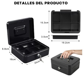 Foto 2 | Foto 2 | Xtellar Caja De Seguridad Mediana Para Dinero Joyas Y Valores - Solución Confiada De Guardado Seguro