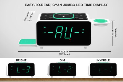 Foto 4 | Foto 4 | Despertador Emerson Smartset Con Carga Inalámbrica Er100501 - Venta Internacional.