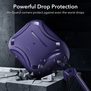 Foto 4 | Foto 4 | Funda Esr Cyber Armor Tough Con Halolock Para Airpods Pro Color Morado - Venta Internacional.