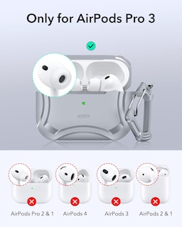 Foto 2 | Foto 2 | Funda Esr Airpods Pro 3 2025 Magsafe Ready Gris - Venta Internacional.
