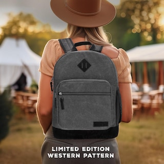 Foto 3 | Foto 3 | Mochila Wrangler Yellowstone Gris Oscuro Para Portátil Resistente Al Agua - Venta Internacional.