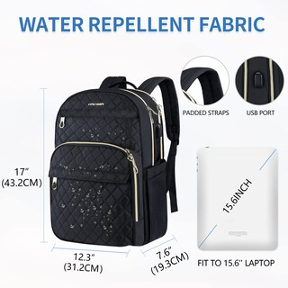 Foto 4 | Foto 4 | Mochila Para Portátil Kroser Con Puerto De Carga Usb De 15.6 Pulgadas Color Negro - Venta Internacional.