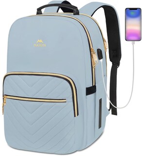 Foto 1 | Foto 1 | Mochila Acolchada Para Portátil Matein 15.6 Pulgadas A La Moda Para Viajes Azul Para Mujer - Venta Internacional.