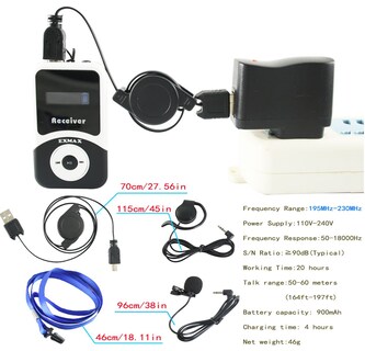 Foto 5 | Foto 5 | Sistema Inalámbrico De Guía Turístico Exmax Atg-100t De 110 V Rango De 20 A 30 M - Venta Internacional.