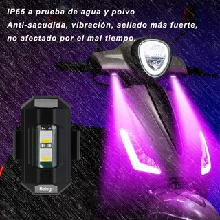 Foto 2 | Foto 2 | ''2pcs Mini Luz Led Estrobo Funciones Fija Moto Auto Bicicleta ''