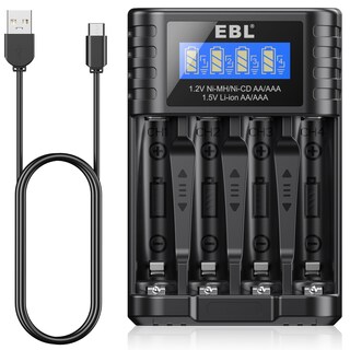 Foto 1 | Foto 1 | Cargador De Batería Ebl De 4 Ranuras Fast Type-c Aa Aaa - Venta Internacional.