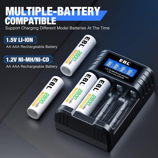 Foto 3 | Foto 3 | Cargador De Batería Ebl De 4 Ranuras Fast Type-c Aa Aaa - Venta Internacional.