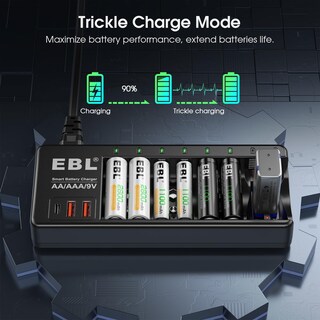 Foto 6 | Foto 6 | Cargador De Baterías Ebl Pj-n806n Nimh Nicd Li-ion Usb-a C - Venta Internacional.