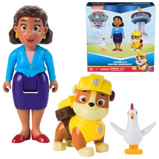 Foto 1 | Foto 1 | Paw Patrol Figuras De Rubble La Alcaldesa Goodway Y Chickaletta Juguetes Para Niños Y Niñas A Partir De 3 Años