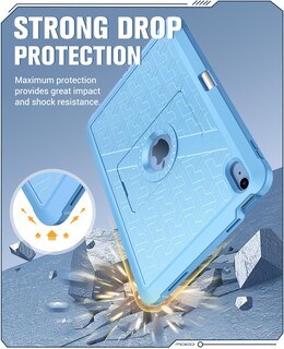 Foto 3 | Foto 3 | Funda Para Tableta Moko Ipad 11/10.9 Pulgadas A Prueba De Golpes Azul Cian - Venta Internacional.