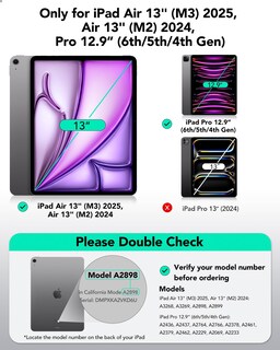 Foto 2 | Foto 2 | Funda Esr Para Ipad Air De 13 Pulgadas (2025/2024) Y Ipad Pro De 12 9 Pulgadas - Venta Internacional.