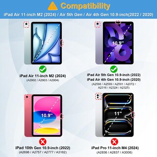 Foto 2 | Foto 2 | Funda Fintie Hybrid Slim Para Ipad Air De 11 Pulgadas M2 (2024) Color Rosa - Venta Internacional.