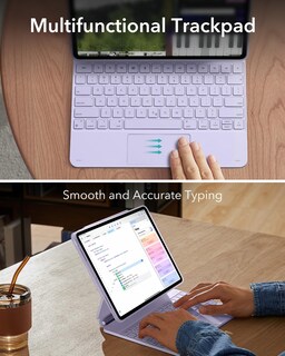 Foto 6 | Foto 6 | Funda Para Ipad Pro 13 Con Teclado Esr Rebound 360 Morado - Venta Internacional.