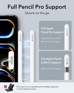 Foto 6 | Foto 6 | Funda Para Ipad Pro 11'' Esr M4 2024 5ª Generación Negra Y Transparente - Venta Internacional.