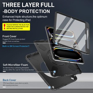 Foto 2 | Foto 2 | Funda Supfives Para Ipad Pro De 11 Pulgadas (5.ª Generación 2024) Con Correas - Venta Internacional.