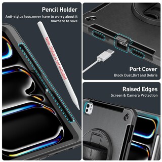 Foto 5 | Foto 5 | Funda Supfives Para Ipad Pro De 11 Pulgadas (5.ª Generación 2024) Con Correas - Venta Internacional.