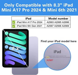 Foto 2 | Foto 2 | Funda Procase Smart Para Ipad Mini 7/6 De 8 3 Pulgadas Con Soporte - Starlight - Venta Internacional.