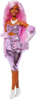 Foto 1 | Foto 1 | Barbie Fashionista Muñeca Deluxe Cabello Rosa Y Vestido Brillante Para Niñas De 4 Años En Adelante