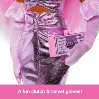 Foto 3 | Foto 3 | Barbie Fashionista Muñeca Deluxe Cabello Rosa Y Vestido Brillante Para Niñas De 4 Años En Adelante