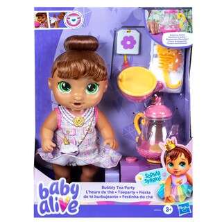 Foto 2 | Foto 2 | Baby Alive Muñeca Fiesta De Té Burbujeante Sophia Sparkle Bebé Con Cabello Castaño Juguetes Para Niñas Y Niños A Partir De 3