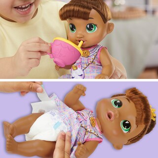 Foto 5 | Foto 5 | Baby Alive Muñeca Fiesta De Té Burbujeante Sophia Sparkle Bebé Con Cabello Castaño Juguetes Para Niñas Y Niños A Partir De 3