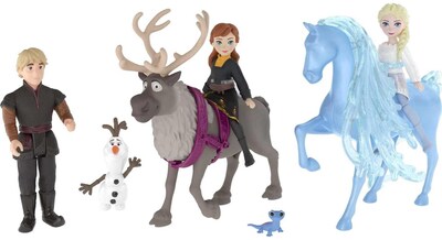 Foto 1 | Foto 1 | Disney Frozen Muñeca Set De Modas Y Amigos Con Anna Y Elsa Con Cuatro Atuendos Para Niñas De 3 Años En Adelante