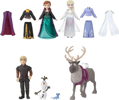 Foto 5 | Foto 5 | Disney Frozen Muñeca Set De Modas Y Amigos Con Anna Y Elsa Con Cuatro Atuendos Para Niñas De 3 Años En Adelante