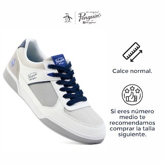 Foto 4 | Foto 4 | Tenis Original Penguin Style Blanco Con Azul Para Hombre