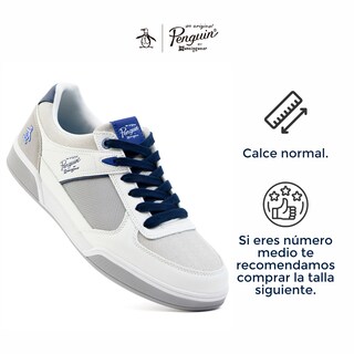 Foto 4 | Foto 4 | Tenis Original Penguin Style Blanco Con Azul Para Hombre