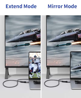 Foto 5 | Foto 5 | Cable Displayport A Hdmi Jsaux 4k De 3 M Nailon Trenzado Negro - Venta Internacional.