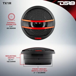 Foto 3 | Foto 3 | Tweeter Ds18 Tx1r X1 1.38 Pulgadas 200 W Máx. Pei Dome Ferrite - Venta Internacional.