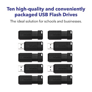 Foto 5 | Foto 5 | Unidad Flash Usb Verbatim Pinstripe 64 Gb Usb 2.0 Retráctil - Venta Internacional.