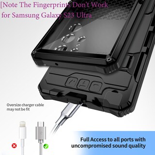 Foto 6 | Foto 6 | Funda Lunivop Para Samsung Galaxy S23 Ultra Metal Armadura 360° - Venta Internacional.