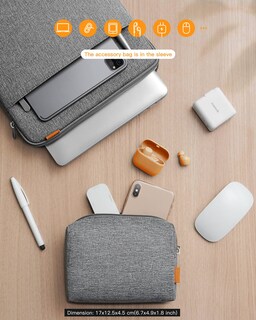 Foto 5 | Foto 5 | Funda Para Portátil Inateck Para Macbook Air M4 M3 M2 De 15 Pulgadas 34 X 24 Cm - Venta Internacional.