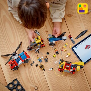 Foto 5 | Foto 5 | Lego City Remix: Helicóptero Camión De Bomberos Y Submarino 3 Juguetes De Construcción Modulares Combinables En 1 Set De Const