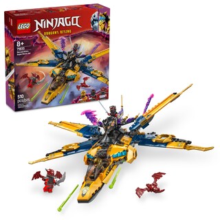 Foto 1 | Foto 1 | Lego Ninjago Super Jet De La Tormenta De Ras Y Arin Juguete De Construcción Con Dron Removible Vehículo Combinado Con 3 Minif
