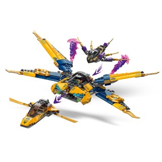 Foto 3 | Foto 3 | Lego Ninjago Super Jet De La Tormenta De Ras Y Arin Juguete De Construcción Con Dron Removible Vehículo Combinado Con 3 Minif