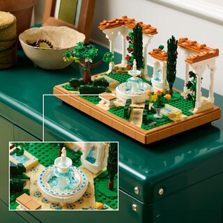 Foto 4 | Foto 4 | Lego Icons Jardín Con Fuente Set De Construcción Y Decoración Para El Hogar Y La Oficina Con Cipreses Parras Y Flora Diversa