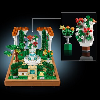 Foto 5 | Foto 5 | Lego Icons Jardín Con Fuente Set De Construcción Y Decoración Para El Hogar Y La Oficina Con Cipreses Parras Y Flora Diversa