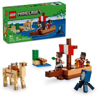 Foto 1 | Foto 1 | Lego Minecraft El Viaje En El Barco Pirata Figuras Para Armar Y Juegos De Construcción Aventura En El Mar De Un Barco Pirata