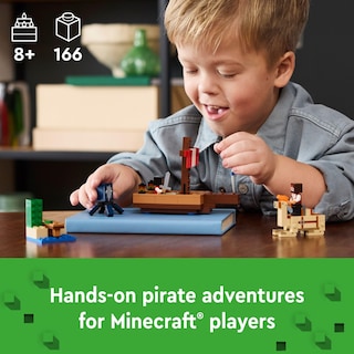 Foto 2 | Foto 2 | Lego Minecraft El Viaje En El Barco Pirata Figuras Para Armar Y Juegos De Construcción Aventura En El Mar De Un Barco Pirata