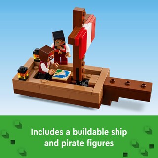 Foto 3 | Foto 3 | Lego Minecraft El Viaje En El Barco Pirata Figuras Para Armar Y Juegos De Construcción Aventura En El Mar De Un Barco Pirata