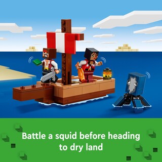 Foto 4 | Foto 4 | Lego Minecraft El Viaje En El Barco Pirata Figuras Para Armar Y Juegos De Construcción Aventura En El Mar De Un Barco Pirata