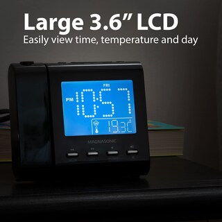 Foto 6 | Foto 6 | Reloj Despertador De Proyección Magnasonic Eaac601 Con Radio Negro - Venta Internacional.