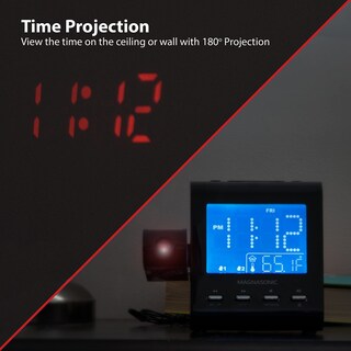 Foto 4 | Foto 4 | Reloj Despertador De Proyección Magnasonic Eaac601w Con Radio Blanco - Venta Internacional.